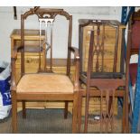 ARTS & CRAFTS STYLE MAHOGANY CHAIR & 2 OTHER CHAIRS