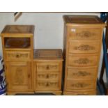 REPRODUCTION 4 DRAWER UNIT WITH SINGLE DOOR & MATCHING 5 DRAWER CHEST