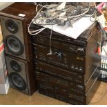 TECHNICS STACKING HIFI WITH TWIN SPEAKERS