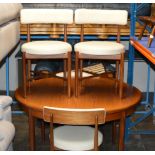 CIRCULAR TEAK DINING TABLE WITH 4 CHAIRS