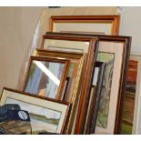 QUANTITY VARIOUS FRAMED PICTURES, WATERCOLOURS ETC