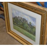 LARGE GILT FRAMED WATERCOLOUR - STIRLING CASTLE, BY MATTHEWS