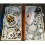 2 BOXES WITH ASSORTED PORT MERION KITCHEN WARE