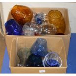 2 BOXES WITH ASSORTED GLASS WARE