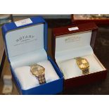 2 BOXED ROTARY GENTS WRIST WATCHES