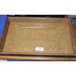 DECORATIVE EASTERN STYLE GLASS TOP TRAY