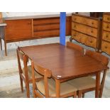 6 PIECE MID-CENTURY TEAK DINING ROOM SUITE COMPRISING SIDEBOARD, TABLE & 4 CHAIRS