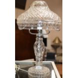 CUT CRYSTAL TABLE LAMP WITH SHADE