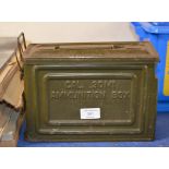 VINTAGE METAL AMMUNITION BOX