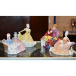 4 VARIOUS ROYAL DOULTON FIGURINE ORNAMENTS