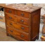 MAHOGANY 2 OVER 3 CHEST OF DRAWERS