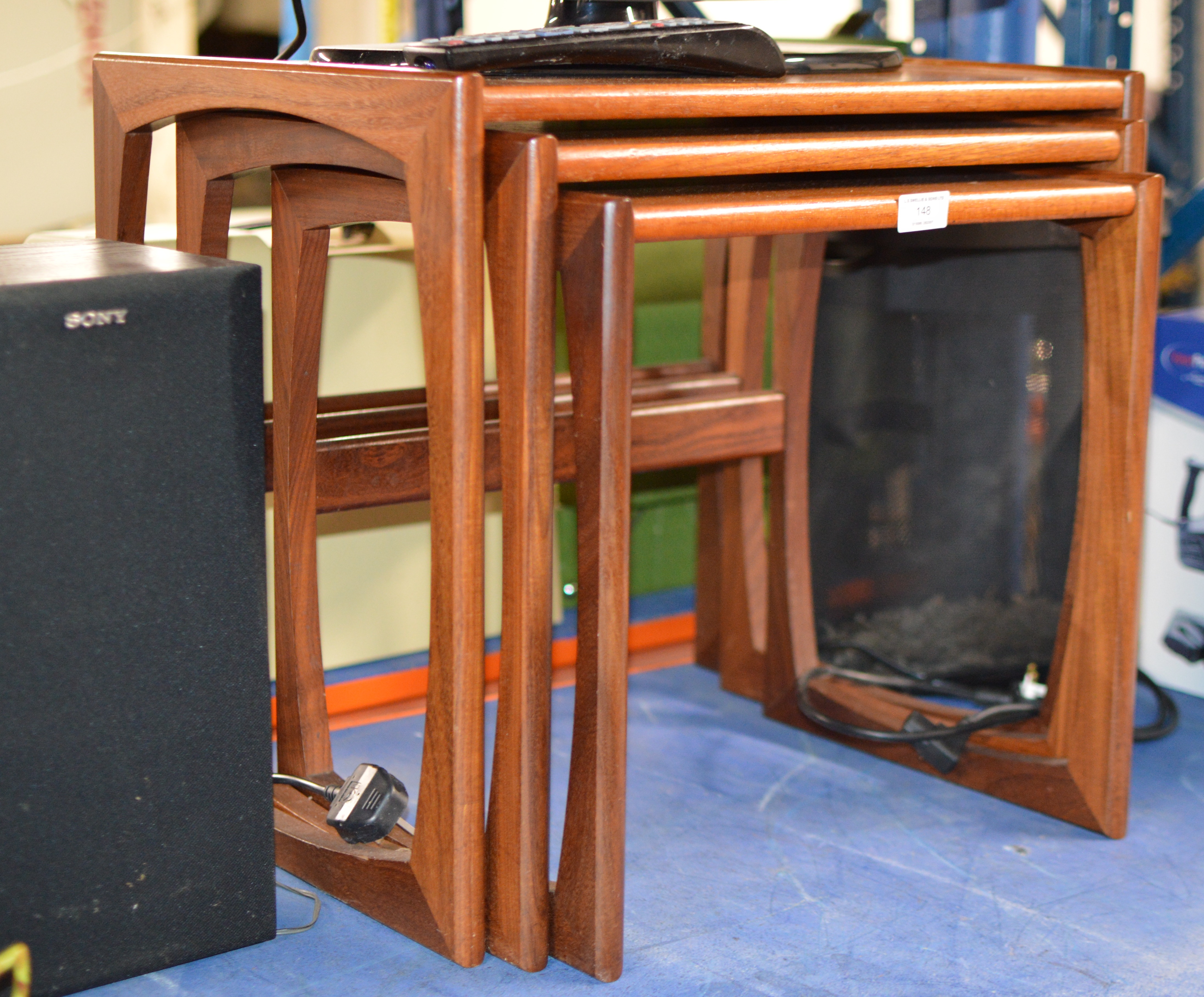 NEST OF 3 TEAK TABLES