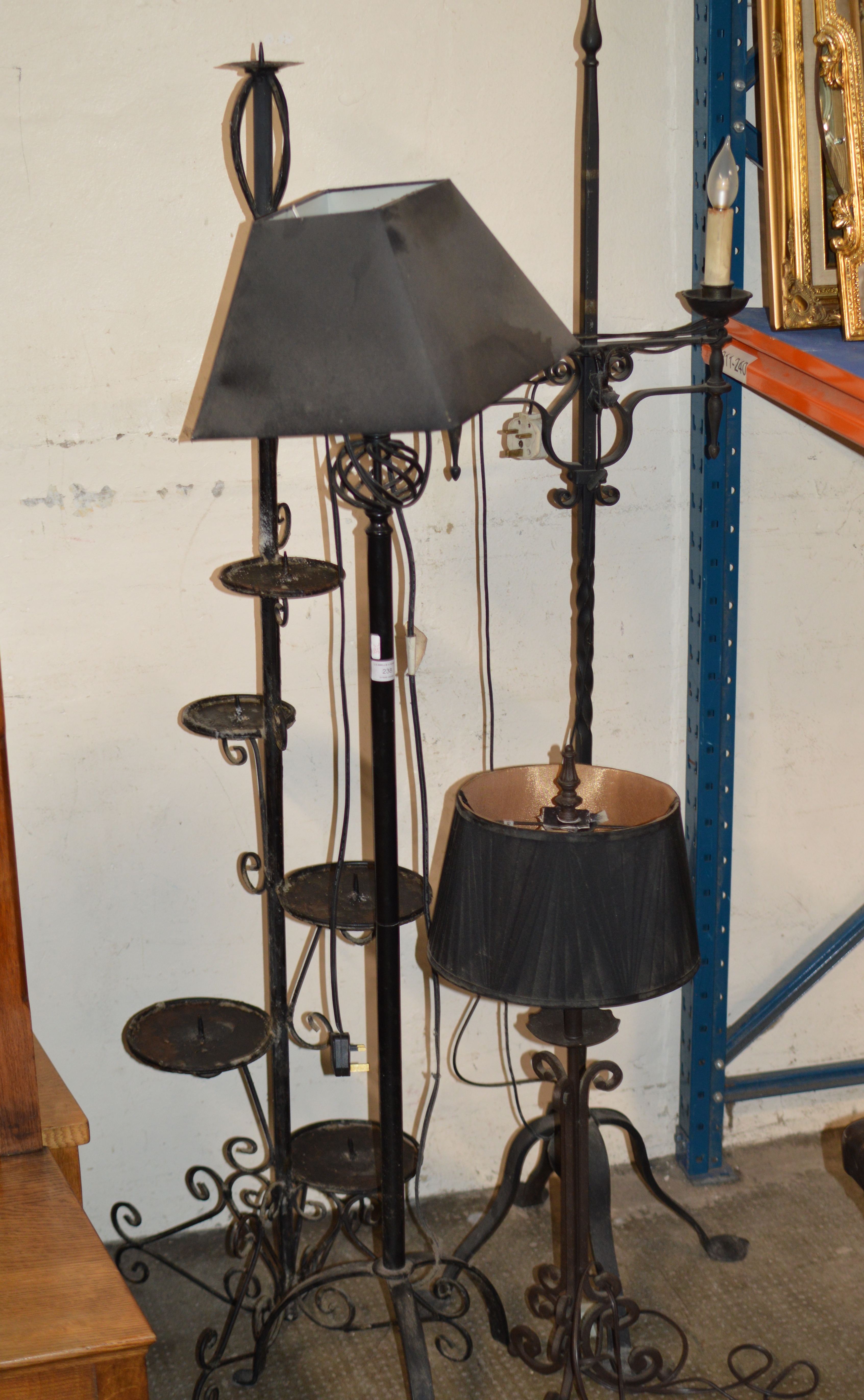 CANDLE STAND, 2 POINT FLOOR LAMP, FLOOR LAMP & TABLE LAMP