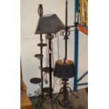 CANDLE STAND, 2 POINT FLOOR LAMP, FLOOR LAMP & TABLE LAMP
