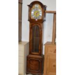 REPRODUCTION MAHOGANY CASED LONGCASE CLOCK