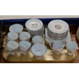 TRAY WITH QUANTITY ROYAL STAFFORD WHITE LADY TEA WARE
