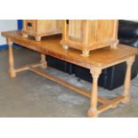 LARGE RUSTIC STYLE PINE DINING TABLE