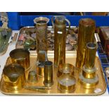 TRAY WITH VARIOUS TRENCH ART DISPLAYS