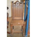 OAK GOTHIC STYLE SINGLE CHAIR