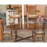 ERCOL DINING TABLE WITH 4 CHAIRS