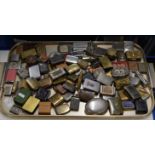 TRAY WITH LARGE QUANTITY OF VARIOUS VESTA CASES, SOME MARKED 925 ETC