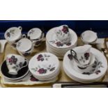 TRAY WITH QUANTITY ROYAL ALBERT TEA, COFFEE & DINNER WARE