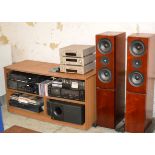 VARIOUS AUDIO & VIDEO EQUIPMENT, DENON HIFI EQUIPMENT, CDS, SPEAKERS, MINI DISK PLAYER ETC