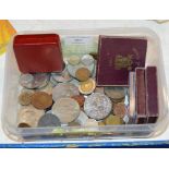 BOX CONTAINING ASSORTED COINAGE