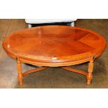 REPRODUCTION YEW WOOD COFFEE TABLE