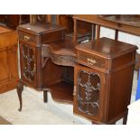 VICTORIAN MAHOGANY STAINED DISPLAY CABINET