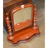 VICTORIAN MAHOGANY STAINED SWING MIRROR