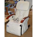 MODERN LEATHER MASSAGING ARM CHAIR