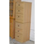 PAIR OF MODERN OAK EFFECT 3 DRAWER BEDSIDE CHESTS