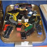 TRAY WITH VARIOUS MODEL / TOY VEHICLES