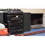 TWIN SPEAKER HIFI SYSTEM, SMALL LCD TV & DVD PLAYER