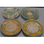 3 CROWN DUCAL CHARLOTTE RHEAD CHARGERS & 1 CHARLOTTE RHEAD STYLE CHARGER