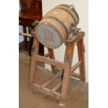 VINTAGE BUTTER CHURN ON STAND