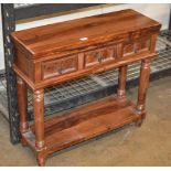 MODERN RUSTIC STYLE 3 DRAWER HALL TABLE