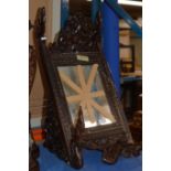 INDIAN STYLE HEAVY CARVED WOODEN MIRROR