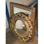 3 VARIOUS GILT WALL MIRRORS