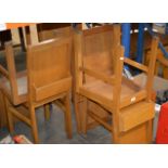 SET OF 6 WOODEN SCHOOL STYLE CHAIRS