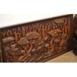 LARGE CARVED INDIAN STYLE PANEL DISPLAY