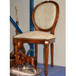 MAHOGANY PADDED BEDROOM CHAIR