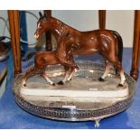 EP GALLERY TRAY & LARGE HORSE ORNAMENT