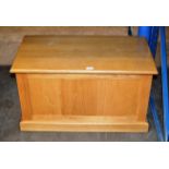 MODERN OAK BLANKET BOX