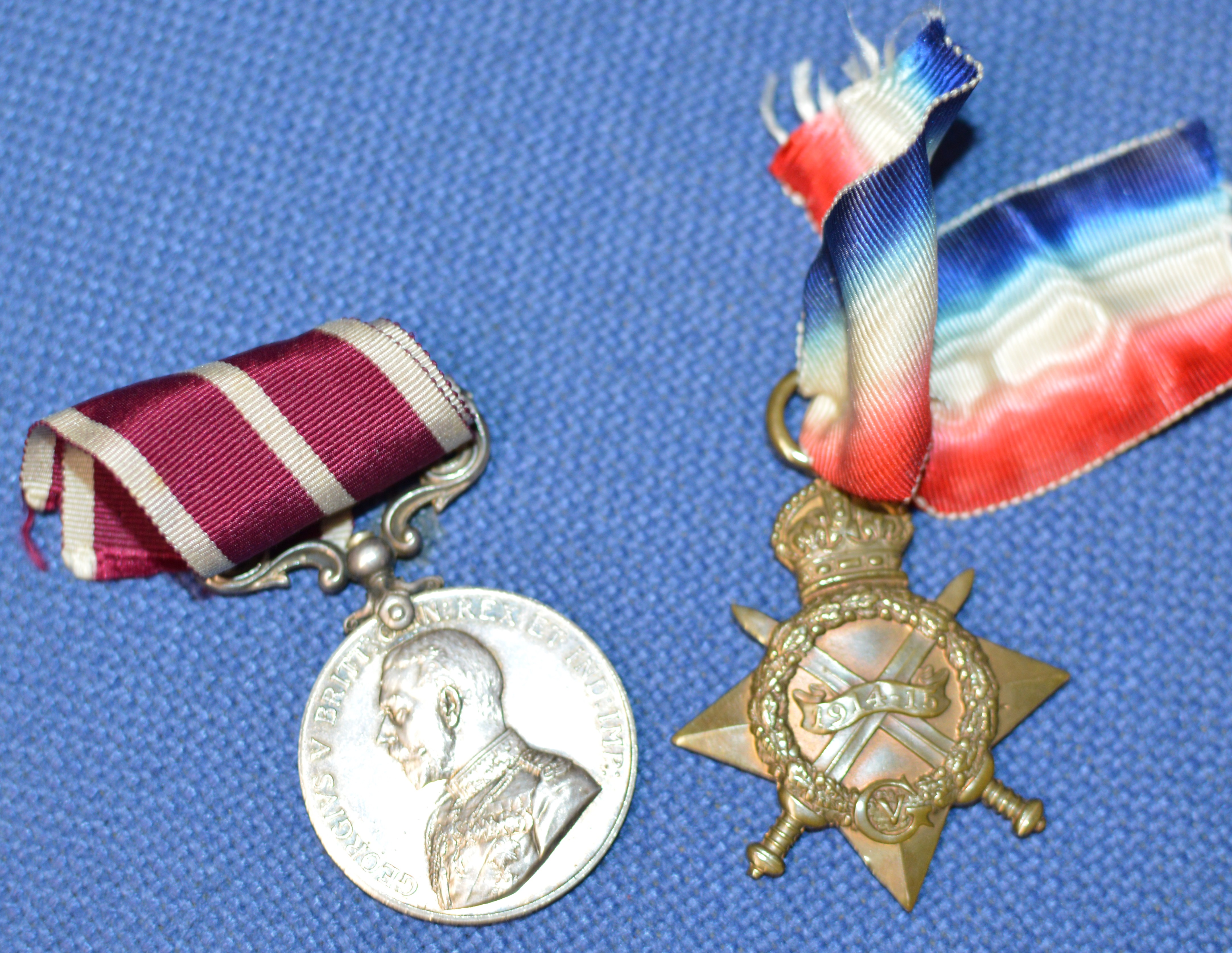 WORLD WAR 1 MEDAL DUO WITH MERITORIOUS SERVICE MEDAL AWARDED TO 200701 SJT A. WEBSTER