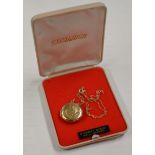 9 CARAT GOLD LOCKET ON 9 CARAT GOLD CHAIN - APPROXIMATE WEIGHT = 3.9 GRAMS