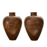 Due vasi in bronzo