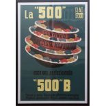 Manifesto "La 500" FIAT 500B R 700