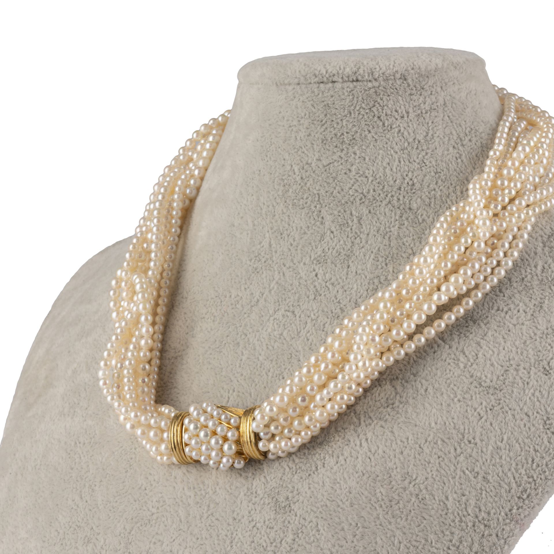Collana torchon composta da perle giapponesi - Bild 3 aus 4